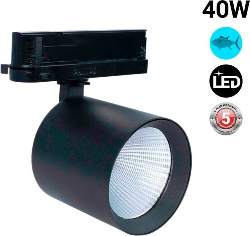 LED 3-Phasen-Schienenstrahler 40W - Fisch und Meeresfrüchte -
