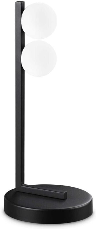Ideal Lux - ping pong 2-flammige Globe-Tischlampe, Schwarz, 500 lm, 3000 k
