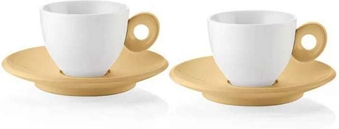 Intensiv senfgelbe Kaffeetassen