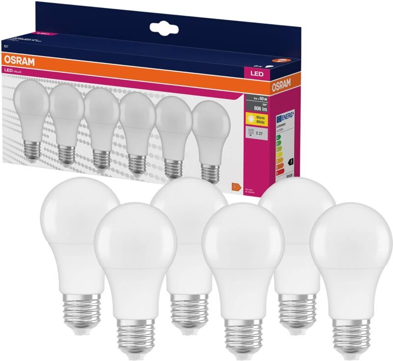 Thumbnail - Osram - LED-Lampe A60 matt, 6 Stück, E27, 8 w, 806 lm, 2700 k