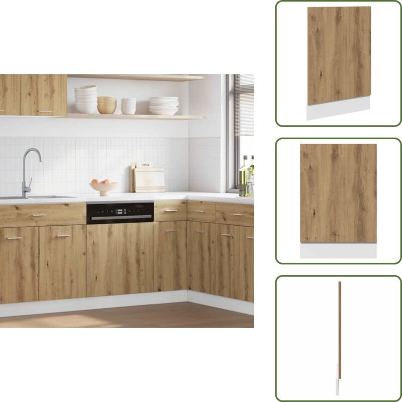The Living Store - vidaXL Geschirrspülerblende Artisan-Eiche 45x3x67 cm Holzwerkstoff