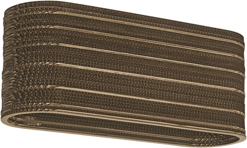 Ledvance - Deckenleuchte 3-flammig Decor Cardboard Oval braun aus Wellpappe, E27, 600 mm Länge, Leuchtenschirm aus recyc...