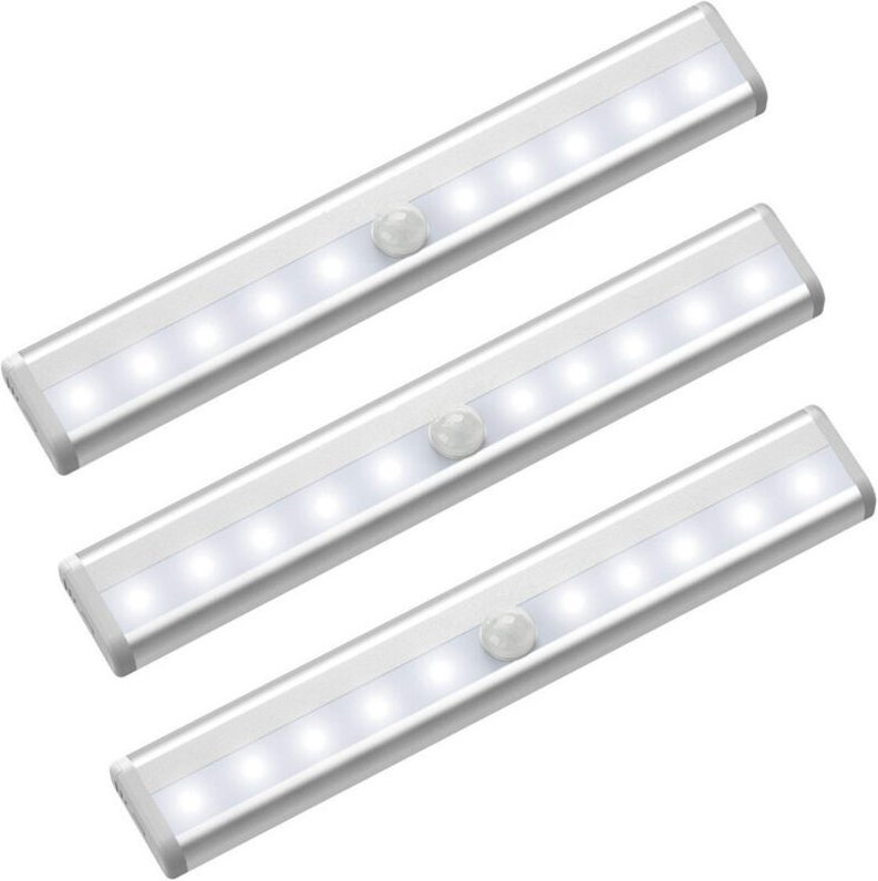 Linghhang - 3er Pack led Schrankleuchten mit Bewegungsmelder, 10 kabellose led Strahler, Kleiderschrank led Leuchten mit...