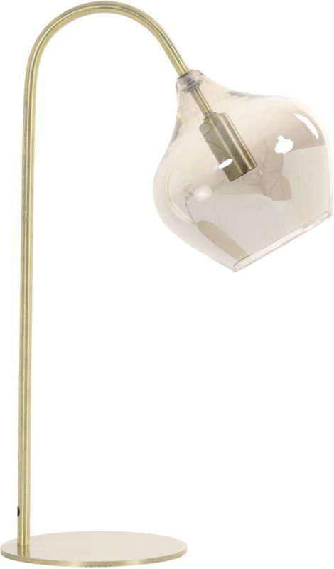 Tischlampe - Rakel - bronze - glas - - Light&living