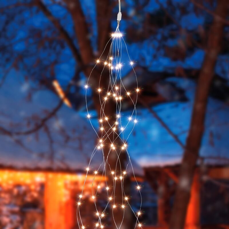 esotec Solar Draht Lichterkette Lichterschleier Verena mit 100 LEDs 102178