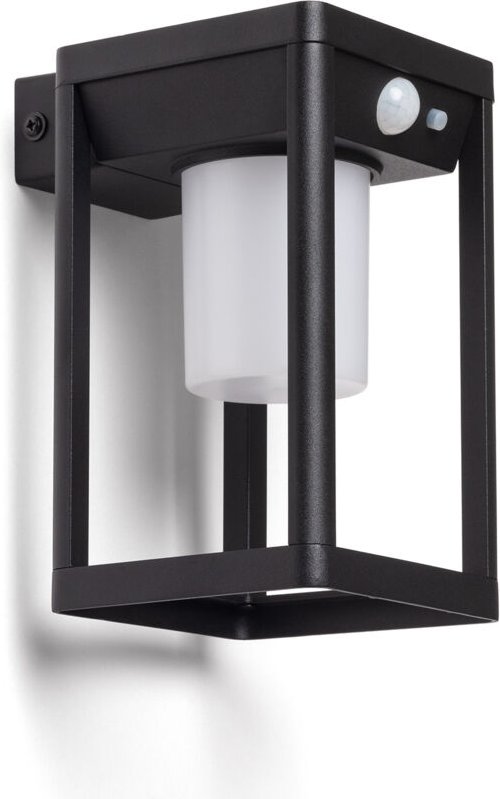 Efectoled - Wandleuchte Außen Solar led 2,5W Aluminium mit Bewegungssensor Devah Schwarz