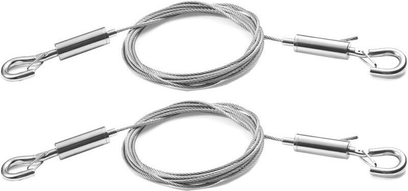 Vtizikl 2Pcs Fil de suspension d'image réglable - Kit lourd en acier inoxydable de 2m x 1.5mm pour miroirs, lampes, pann...