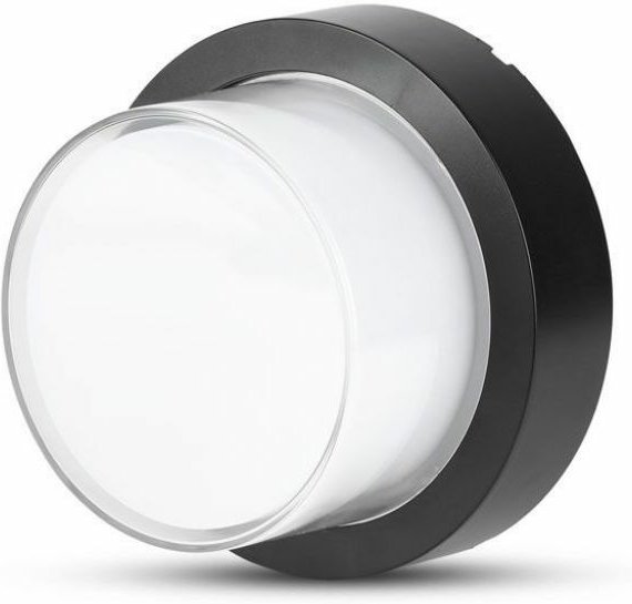 Led Wandleuchte rund 12W Schwarz Farbe 3000K IP65 - V-tac