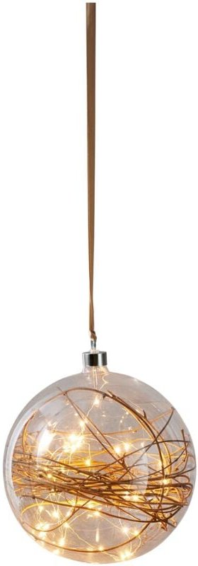 Eglo LED-Weihnachtskugel für Innen, beleuchtete Glaskugel zum Aufhängen ø 20 cm, Leuchtkugel zum Hängen, extra-warmweiß,...