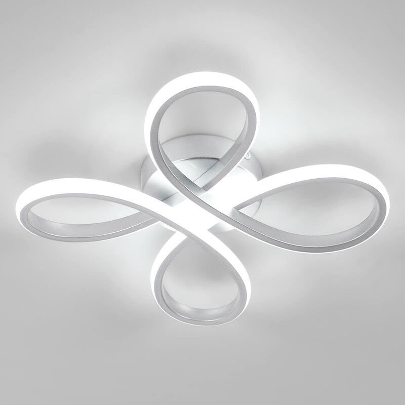 Comely - LED-Deckenleuchte, 30 w, 3500 lm, kreatives Blumendesign, LED-Deckenlampe, silberne Acryl-LED-Deckenleuchte für...