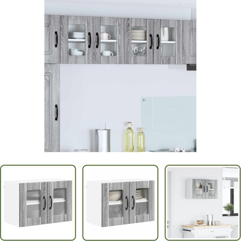 vidaXL Küchenmöbel - Küchenschrank Graues Sonoma 60 x 31 x 40 cm Holzwerkstoff
