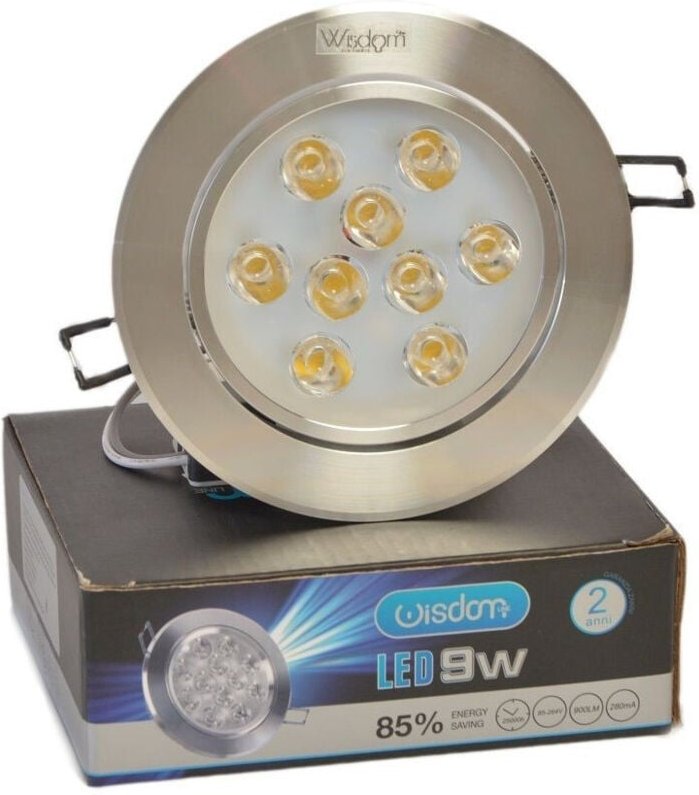 Trade Shop Traesio - Trade Shop - faretto led orientabile incasso molle wisdom 9W luce calda und fredda cartongesso -