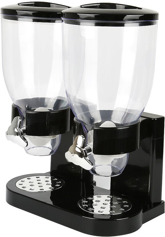 Getreidespender Müslispender, Cornflakes Spender, Cerealienspender, Schwarz