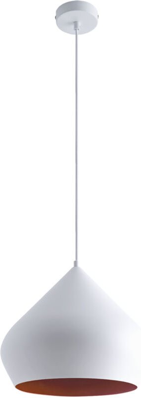 Pendelleuchte Küchenlampe Hängelampe Esszimmer Esstischlampe Industrial Ø38cm ohne Leuchtmittel, Weiß Kupfer - Paco Home