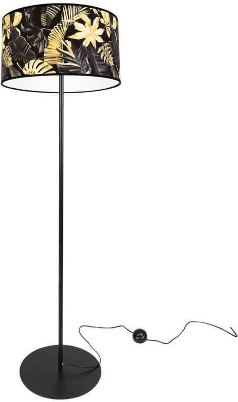 Elegante Stehleuchte, Goldener Blumenschirm, Led