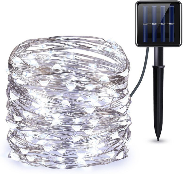 Solar-Lichterkette für draußen, 22 m, 200 LEDs, Solar-Lichterkette, wasserdicht, für draußen, 8 Modi, Dekorationslicht f...