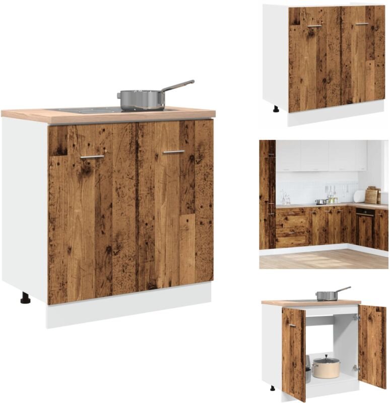 Spülenunterschrank Altholz-Optik 80x46x81,5 cm Holzwerkstoff - Spülenunterschrank - Spülenunterschränke - Küchenschrank ...