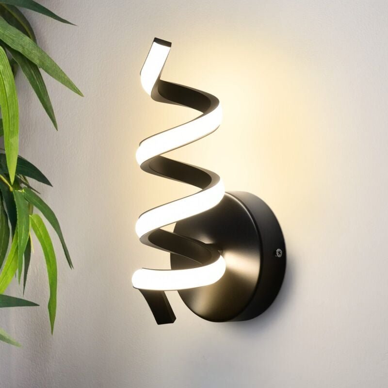 Thumbnail - Wandleuchte Innen led Schwarz Wandlampe: Treppenhaus Flur Wohnzimmer Schlafzimmer Badezimmer Modern Design Wand Lampe 7W...