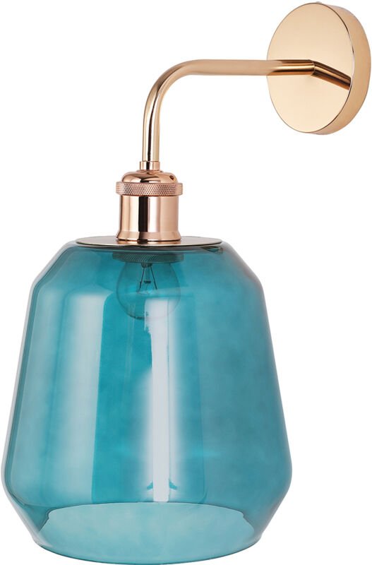 Wandleuchte - Lampenschirm aus Glas - Alessia Blue