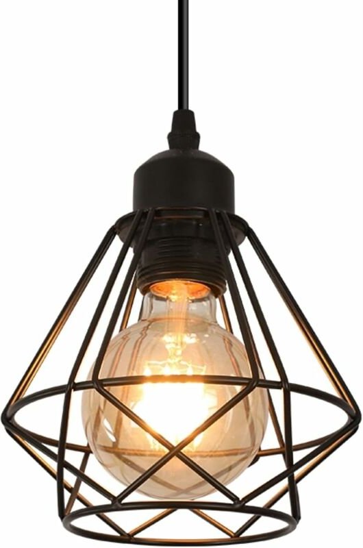 Comely - Industrielle Beleuchtung Suspension E27 Retro Kronleuchter Vintage Deckenleuchte in Black Metall Lampe guse Res...