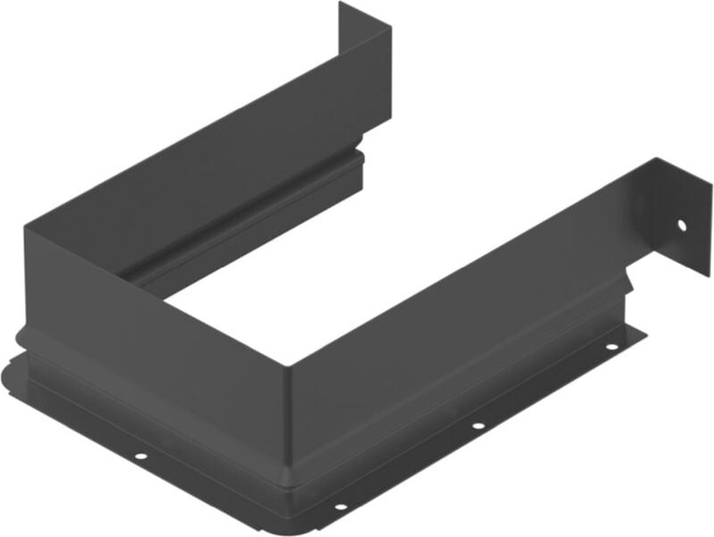 Metallumrandung für Siphonausschnitt - eckig, anthrazit