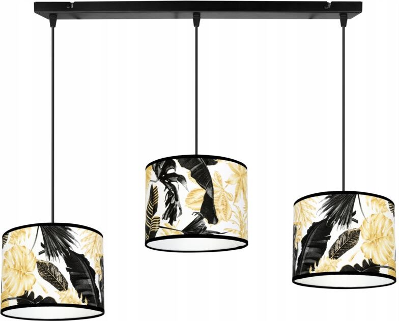 Deckenhängelampe, Lampenschirm, Goldene Blumen, Led