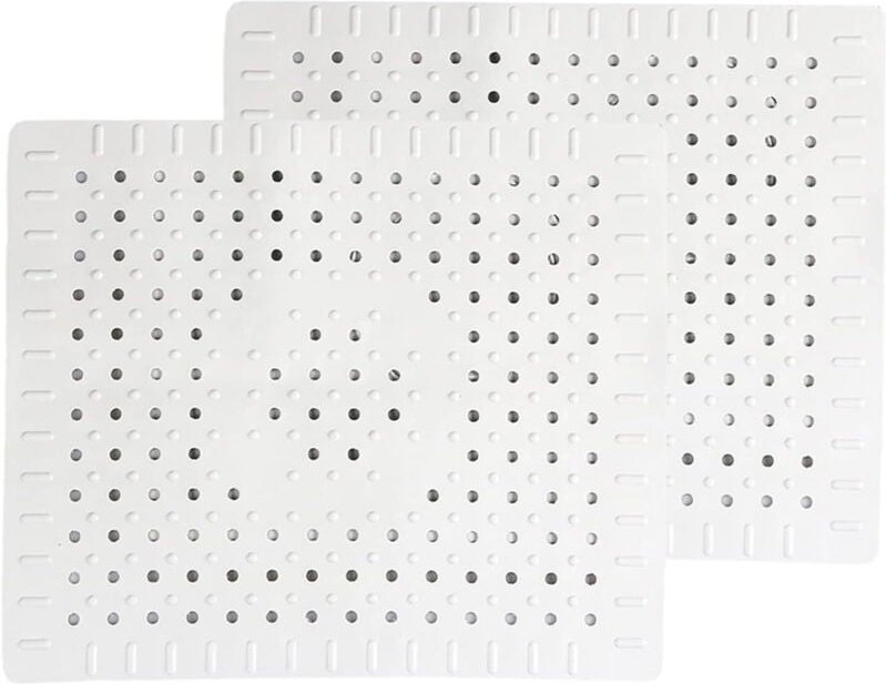 Set aus 2 rutschfesten, langlebigen Küchenspültischmatten aus Gummi, leicht zu reinigen und individuell zuschneidbar