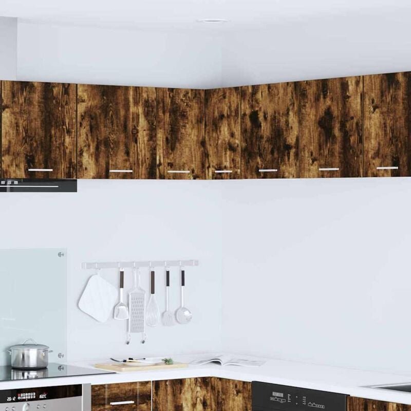 Hängeschrank Riga Geräucherte Eiche und Weiß 57 x 57 x 40 cm vidaXL