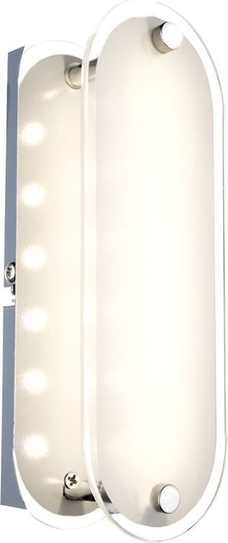 Eglo - Wandleuchte Chrom Wandlampe Modern Design led Glasleuchte klar, Glasschirm satiniert, 1x led 3 Watt 198 Lumen war...