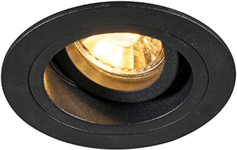 Smart Einbaustrahler schwarz rund inkl. WiFi GU10 - Chuck