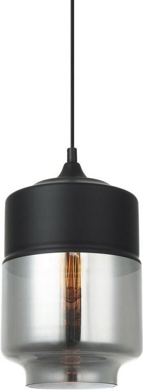Molina - Modern Hanging Pendant Black 1 Licht mit Schwarz, Smoky Shade, E27 Dimmbar - Italux