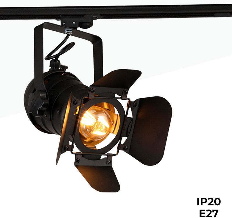 Schwenkbare 1-Phasen Stromschienenleuchte „Cinema“ - E27