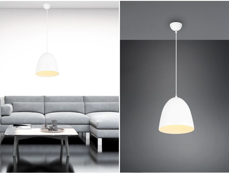 Trio Lighting - Vintage Pendelleuchte tilda einflammig Metall Weiß rund, ø 25cm