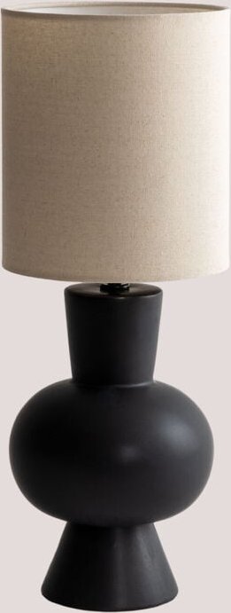 SKLUM Tischlampe aus Keramik Arese Schwarz