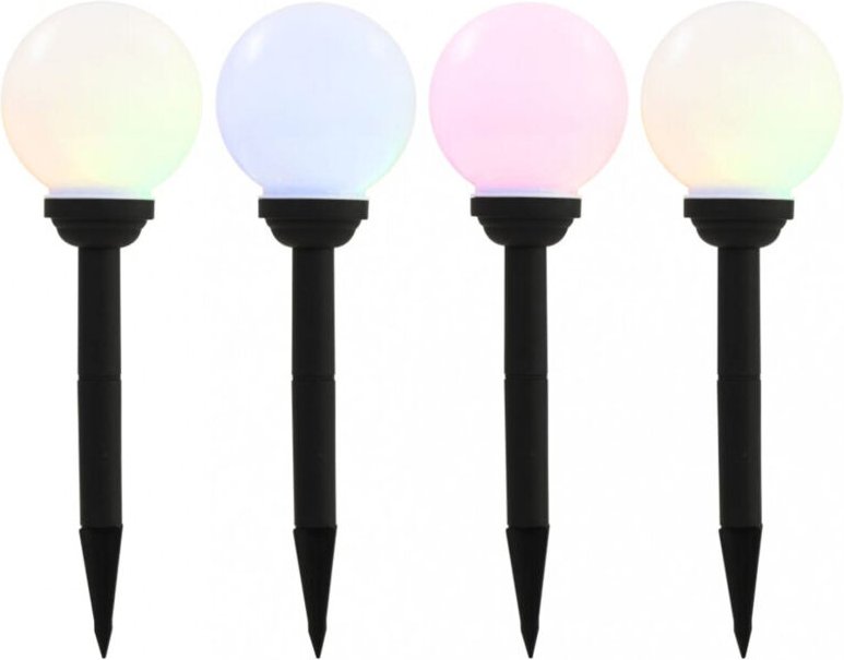Solar-Außenleuchten 4 Stk. led Kugelförmig 15 cm rgb Vidaxl