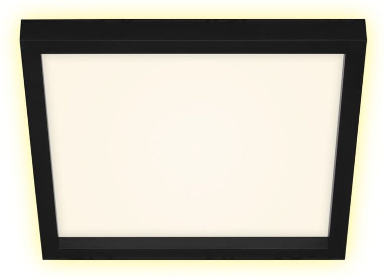 Briloner - led Panel Cadre schwarz 29,3 x 29,3 cm warmweiß, Backlight-Effekt Deckenleuchte