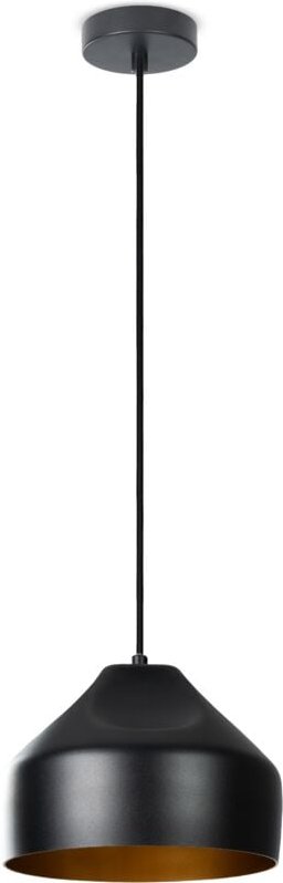 Paco Home - Hängeleuchte Wohnzimmer Esstisch Küchenlampe 1,5m Textilkabel Industriell Schwarz-Gold, Pendelleuchte - Typ ...