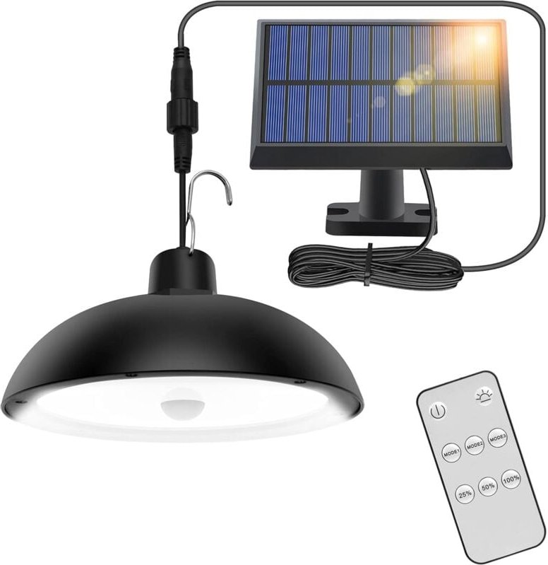 Thumbnail - Solarleuchten für den Außenbereich, 78 LEDs, 4 Modi, Outdoor-Solar-Hängelampe mit Bewegungssensor, Fernbedienung, 360° v...