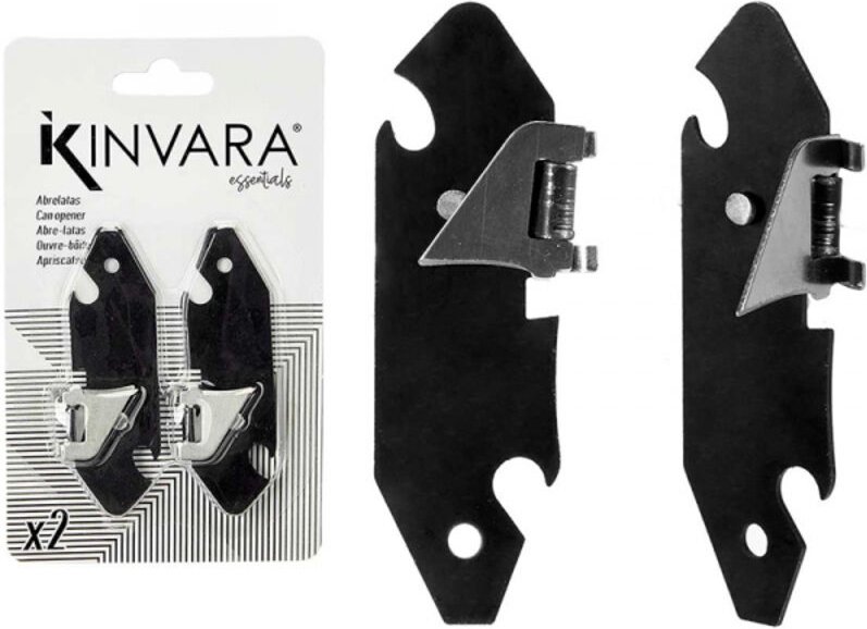 Blisterpackung mit 2 schwarzen Explorer-Dosenöffnern 25906 Kinvara