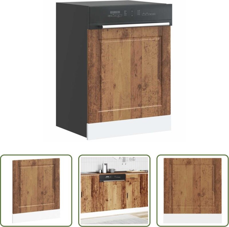 Holzoptik - Geschirrspülerblende Porto Altholz-Optik 60x1,5x67 cm