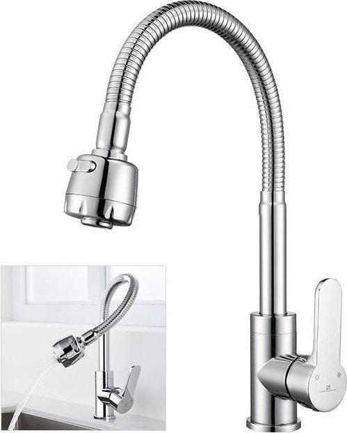 Crediri Memory Küchenarmatur Feder Spültischarmatur Einhebel Spültischarmatur 2 Düsen zur Auswahl Beliebige Biegearmatur...