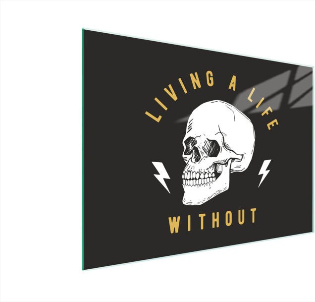 Glasschneidebrett 40x30 Totenkopf