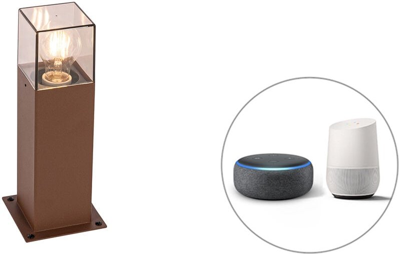Smarte Steh-Außenleuchte rostbraun 30 cm inkl. wlan P45 – Dänemark