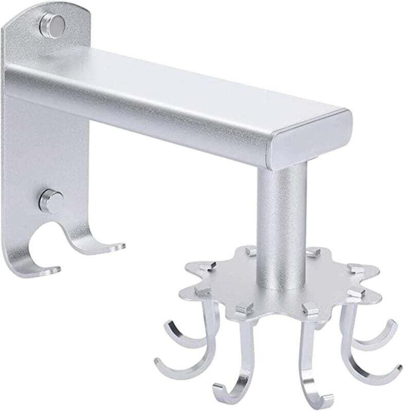Drehbarer Küchenhaken mit 8 Haken, Teleskop-Wandhaken für die Küche, multifunktionales Lagerregal, geeignet für Küchen- ...