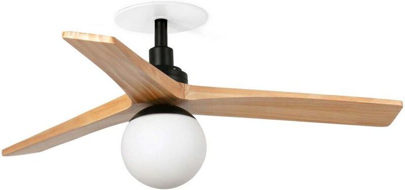 KLIM RECESSED S Ventilator weiß/Eichenholz E27