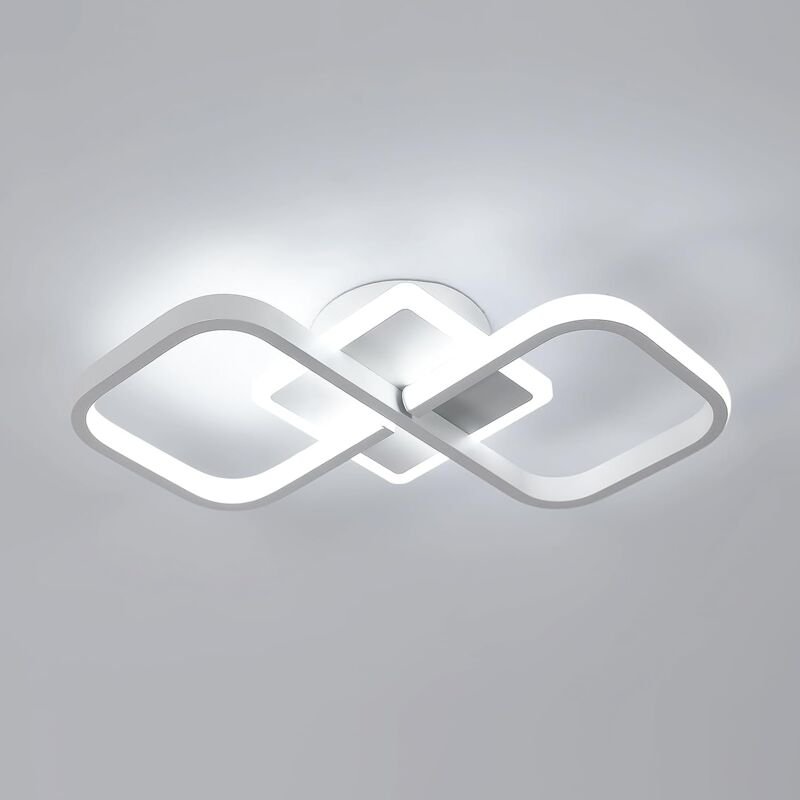 Goeco - led Deckenleuchte Modernes Design Kaltweiß 6000K 36W Quadratischer Kreis Deckenlampe Für Wohnzimmer Schlafzimmer...