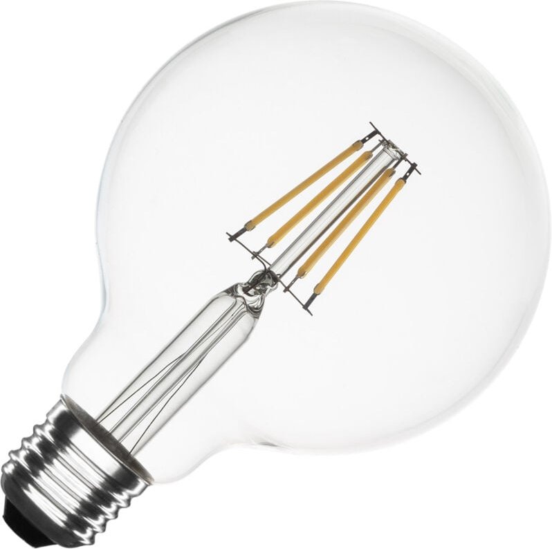 Efectoled - LED-Glühbirne Filament E27 6W 720 lm G95 No Flicker 2700K Warmweiß