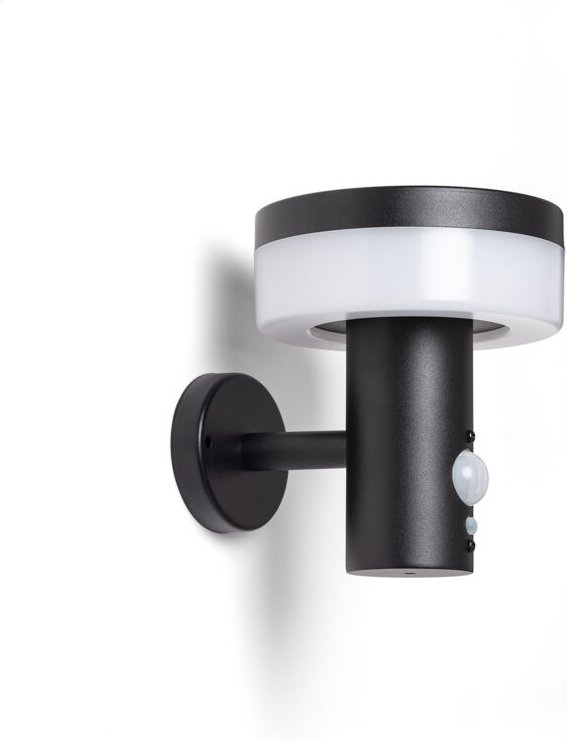 Led Wandleuchte für Außen Solar 1,5W Aluminium mit Bewegungssensor Ashier Schwarz