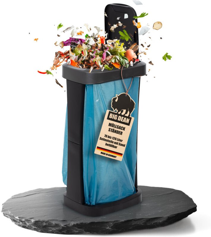 BigDean Müllsackständer 70-120 Liter für Innen & Außen wunderbar als Gelber Sack Ständer. Der Müllsackständer Made in Ge...