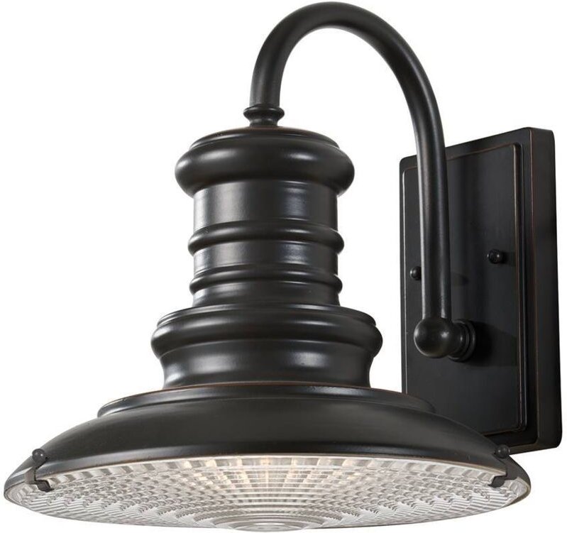 Redding Station - 1 Light Outdoor Medium Dome Wandlaterne Licht Restaurierung Bronze IP44, E27 - Elstead